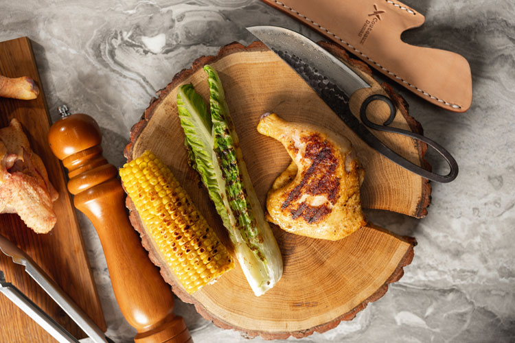 grilled chicken with corn